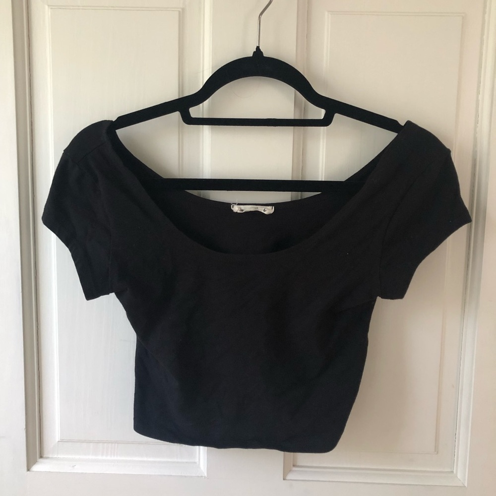 Black basic Crop top